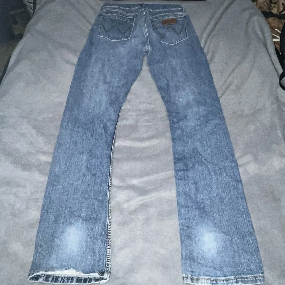 Wrangler Retro Slim Boot Jeans Denim Cowboy Western 33x36 Hole @Right Hip Pocket